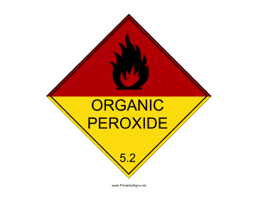 Organic Peroxide Sign