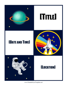Outer Space Flyer Sign