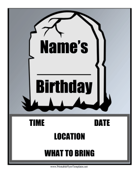 Over-the-Hill Party Flyer Sign