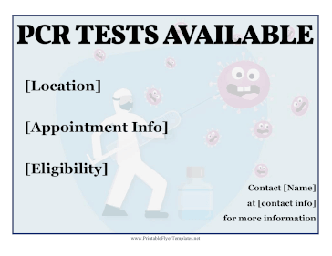 PCR Tests Available Sign