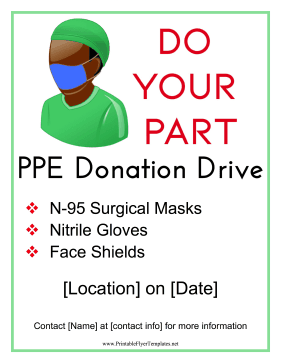 PPE Donation Drive Sign