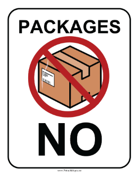 Package Delivery No Sign Sign