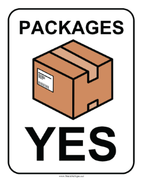 Package Delivery Yes Sign Sign