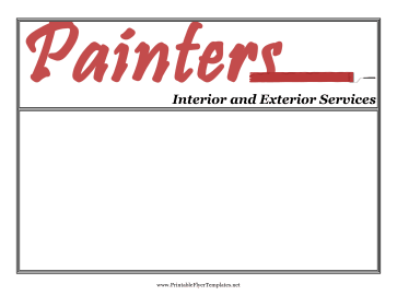 Painters Flyer Sign