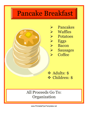 Pancake Breakfast Flyer Sign