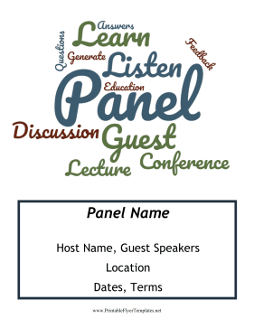 Panel Discussion Flyer Sign