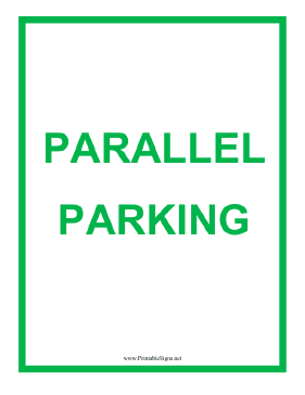 Parallel Parking Sign