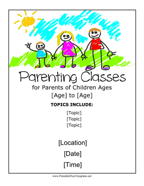 Parenting Classes Flyer Sign