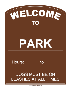 Park Sign