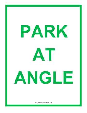 Park at Angle Sign