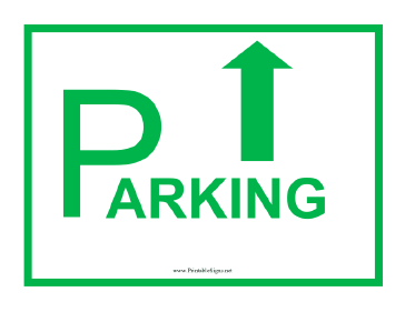 Parking Arrow Up Sign