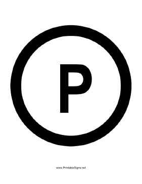 Parking Circle Sign