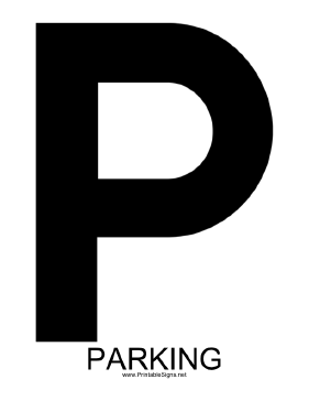 Parking with caption Sign