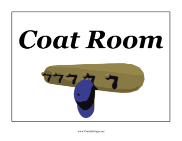 Coat Room Sign