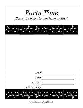 Party Flyer Sign