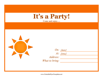 Party Flyer Template Sign