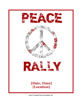 Peace Rally Flyer Sign