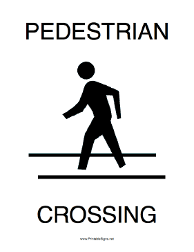 Pedestrian Crossing Sign