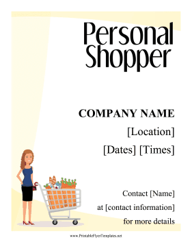 Personal Shopper Flyer Sign