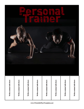 Personal Trainer Tear-Off Flyer Sign