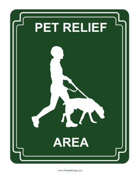 Pet Relief Area Sign