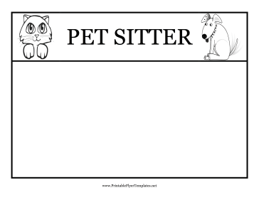 Pet Sitting Flyers Sign