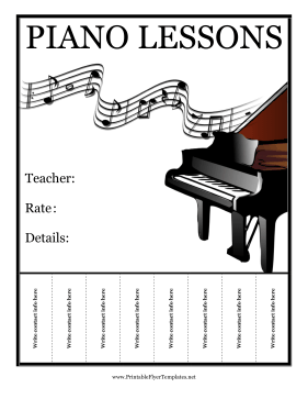 Piano Lessons Flyer Sign