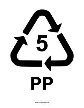 Plastic Type 5 Sign