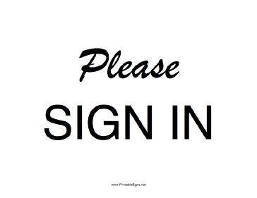 Please Sign In Sign