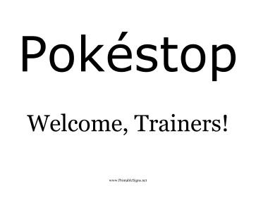 Pokestop Sign