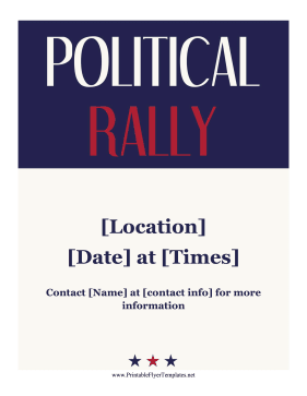 Political Rally Flyer Sign