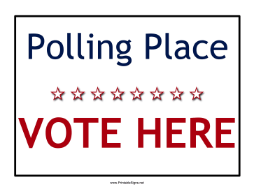 Polling Place Sign