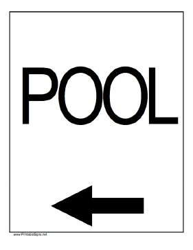 Pool - Left Sign