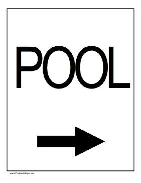 Pool - Right Sign