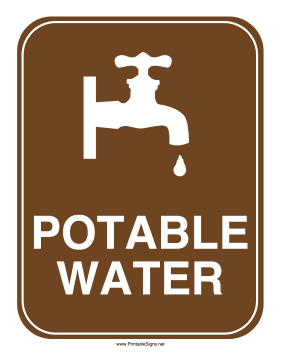 Potable Water Sign