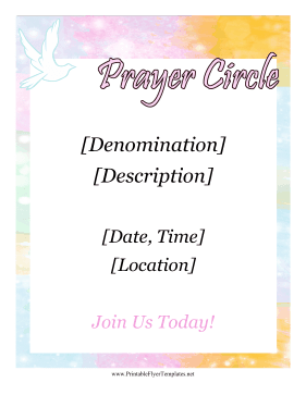 Prayer Circle Flyer Sign