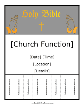 Prayer Group Flyer Sign