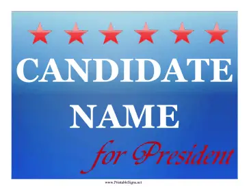 President Campaign Sign