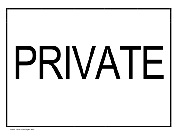 Private Sign