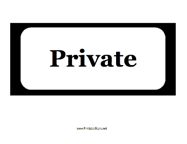 Private Sign