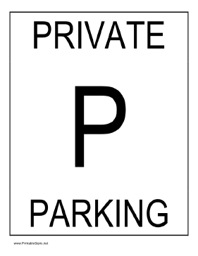 Private Parking Sign