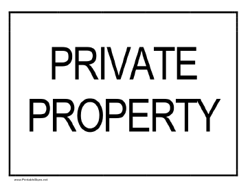 Private Property Sign