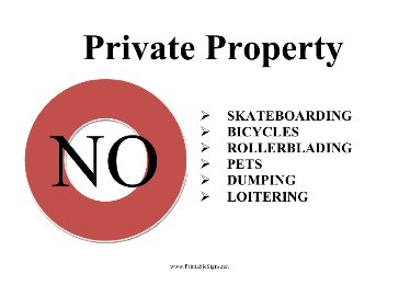 Private Property Sign