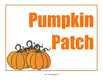 Pumpkin Patch Sign