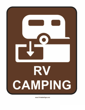 RV Camping Sign