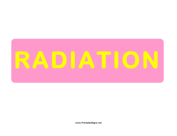 Radiation Sign