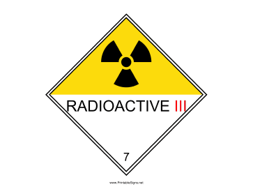 Radioactive III Sign