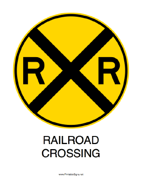 Railroad Crossing-Round Sign