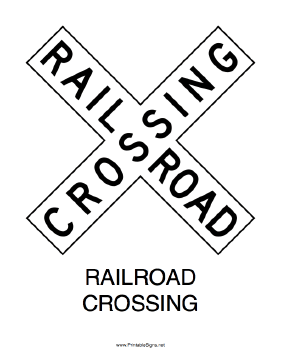 Railroad Crossing-X Sign