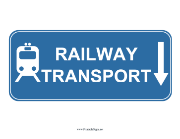 Railway Transport Down Sign
